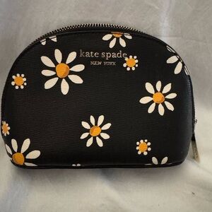 Kate Spade Black Pouch with Daisy Design